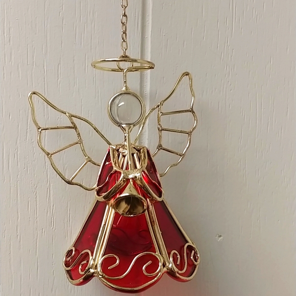 Reindeer Blingy Gold Sequin/Wood Reindeer Figurine with Ornaments - Picture 7 of 10